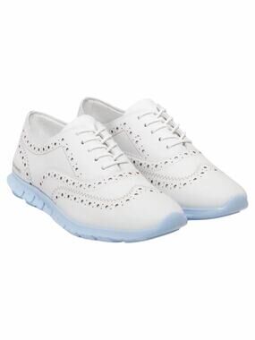 Cole Haan Zerogrand Wingtip Leather Oxford Shoes Lace Up Blue Size 8B